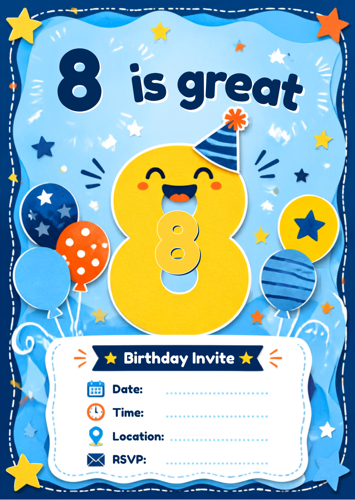 Personalized Birthday Celebration Invite - Digital Card