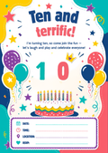 Custom Kids Birthday Card - Personalized Digital Download