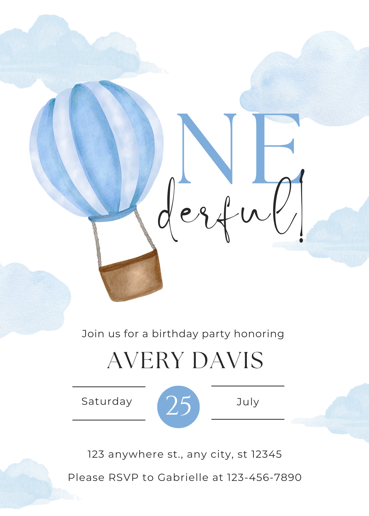 Custom Kids Birthday Invite - Digital Card