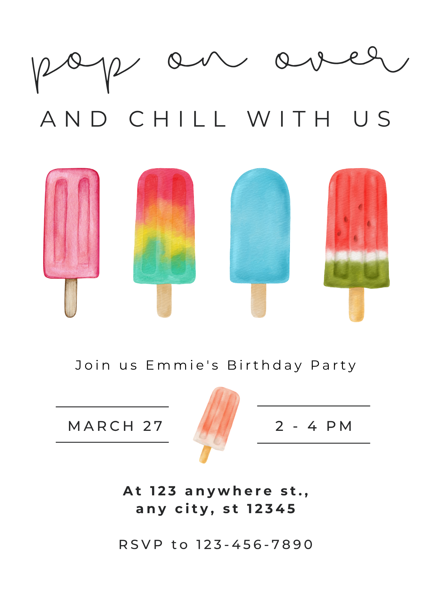 Personalized Birthday Party Invitation - Digital Download